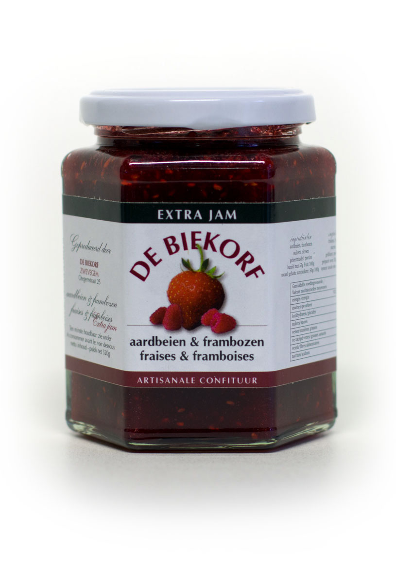 De Biekorf - Extra jam - Aardbeien & frambozen